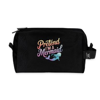 Mermaid Fable Mermaids Fairy Tale - Recycled Toiletry Zip Bag - black - Front