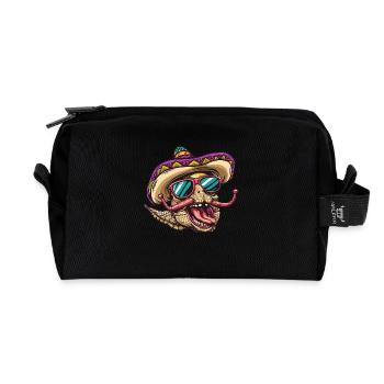Donkey Funny Sombrero - Recycled Toiletry Zip Bag - black - Front