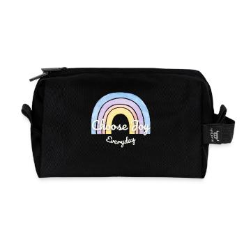 Sag´ja zum Leben - mit Stil! - Recycelte Kulturtasche - Schwarz - Vorne