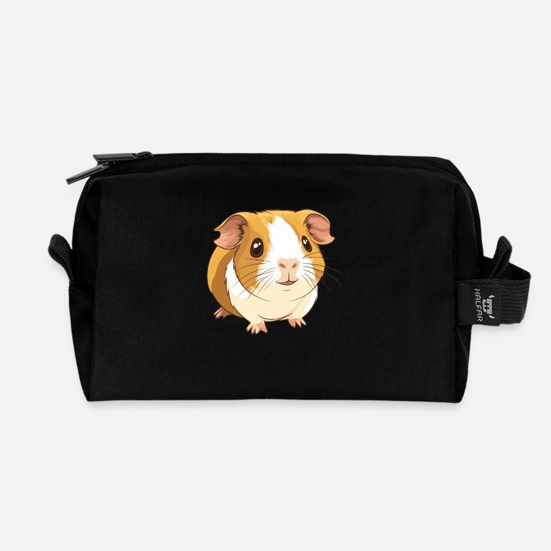 kleines süßes Meerschweinchen - Recycelte Kulturtasche - Schwarz