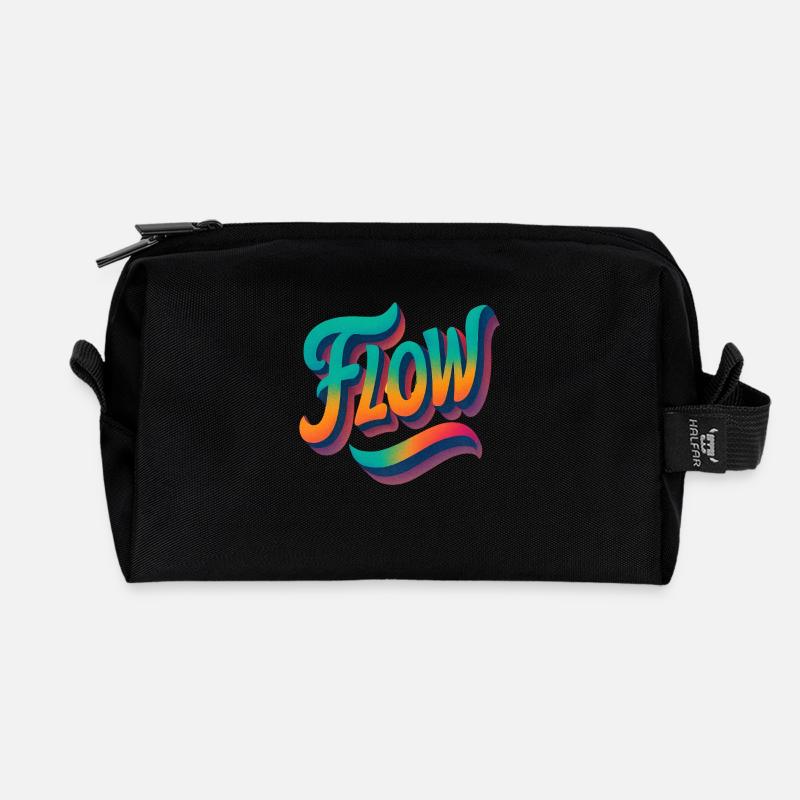 Lassen Sie es fließen - Recycelte Kulturtasche - Schwarz