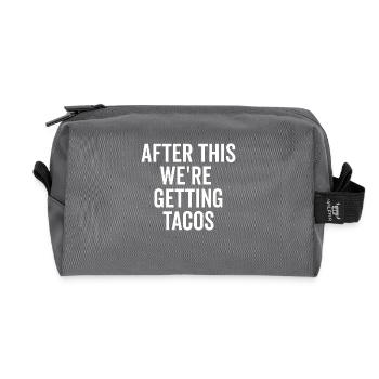 Danach gibt es Tacos - Recycelte Kulturtasche - Anthrazit - Vorne