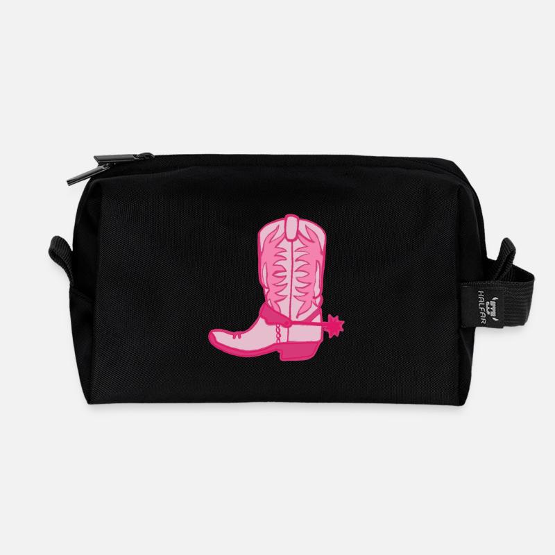 Stiefel 2 - Recycelte Kulturtasche - Schwarz