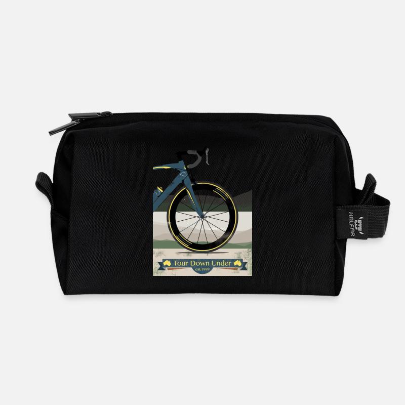 Tour Down Under Bike - Recycelte Kulturtasche - Schwarz