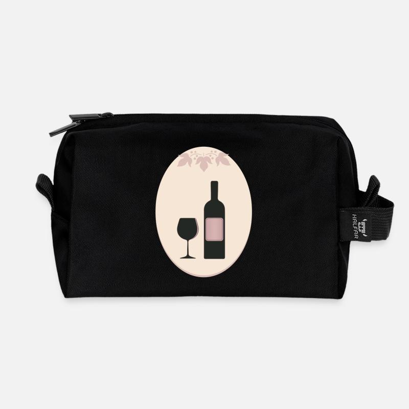 wein - Recycelte Kulturtasche - Schwarz
