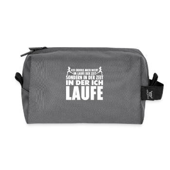 Laufen - Zeit - Recycelte Kulturtasche - Anthrazit - Vorne