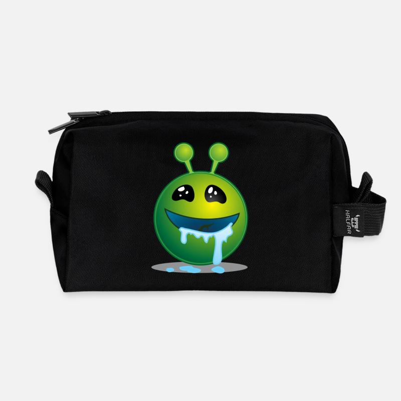Green Monster - Recycled Toiletry Zip Bag - black