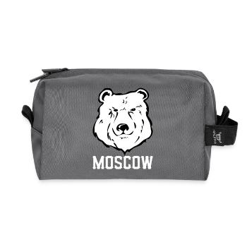 Moscou - Trousse de toilette en tissu recyclé - anthracite - Devant