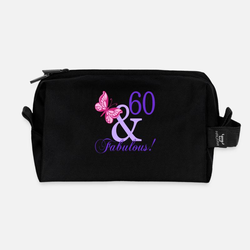 60 und fabelhaft 1959 60. Geburtstag - Recycelte Kulturtasche - Schwarz