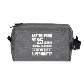 ARZTHELFERIN 25 JAHRE BERUFSERFAHRUNG - Recycelte Kulturtasche - Anthrazit - Vorne