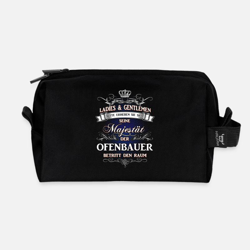 Männer-T-Shirt Beruf Ofenbauer - Recycelte Kulturtasche - Schwarz