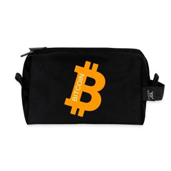 bit coin - Recycelte Kulturtasche - Schwarz - Vorne
