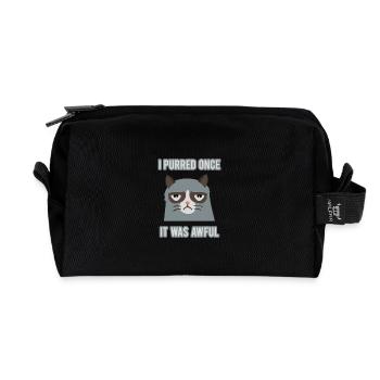 Grumpy Cat - Recycled Toiletry Zip Bag - black - Front