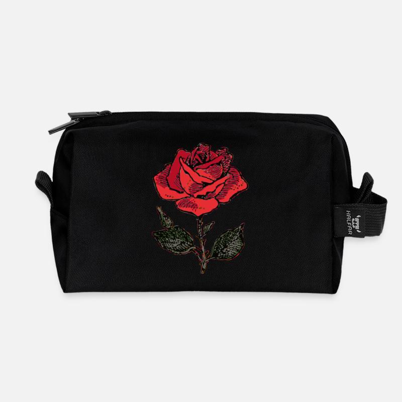 Rose - Recycelte Kulturtasche - Schwarz
