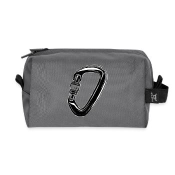 Kletter Karabiner - Kletter T-Shirt - Recycelte Kulturtasche - Anthrazit - Vorne