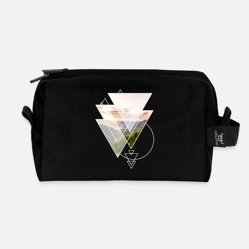 Geoberge - Recycelte Kulturtasche - Schwarz