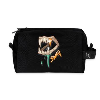 swag Gebiss mit Goldzahn - Recycelte Kulturtasche - Schwarz - Vorne