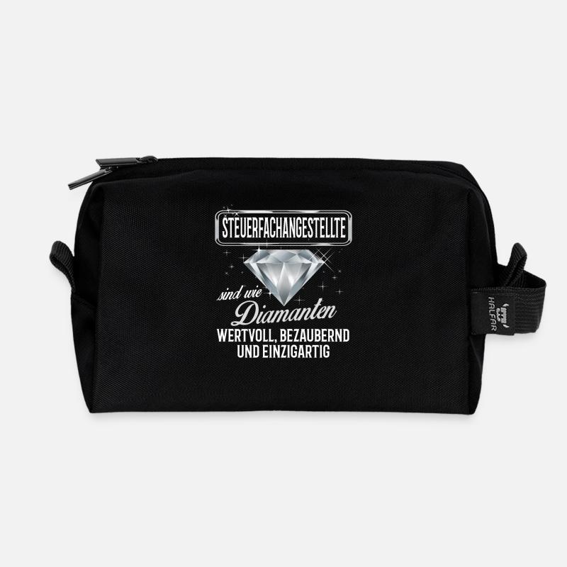 STEUERFACHANGESTELLTE -DM - Recycelte Kulturtasche - Schwarz