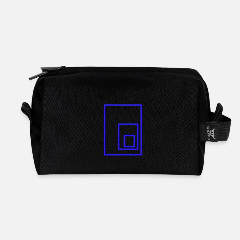 Rectangles - Trousse de toilette en tissu recyclé - noir