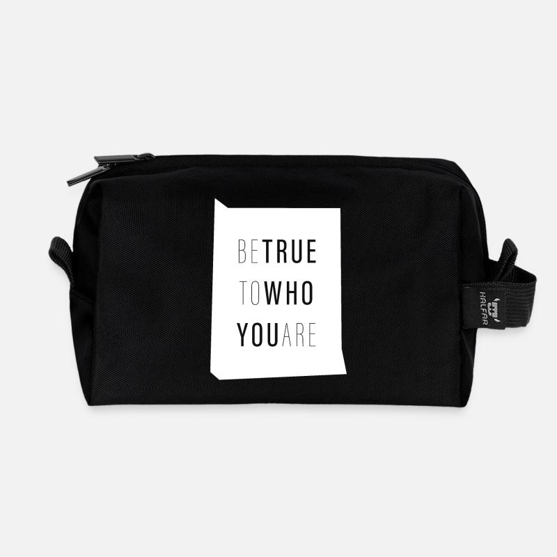 Wahr sein - Recycelte Kulturtasche - Schwarz