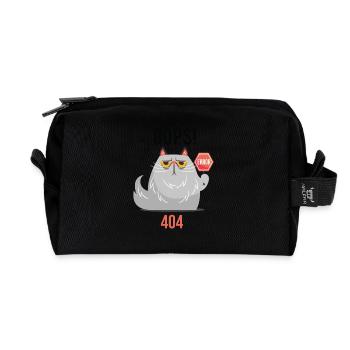 Grumpy Cat 404 - Recycelte Kulturtasche - Schwarz - Vorne