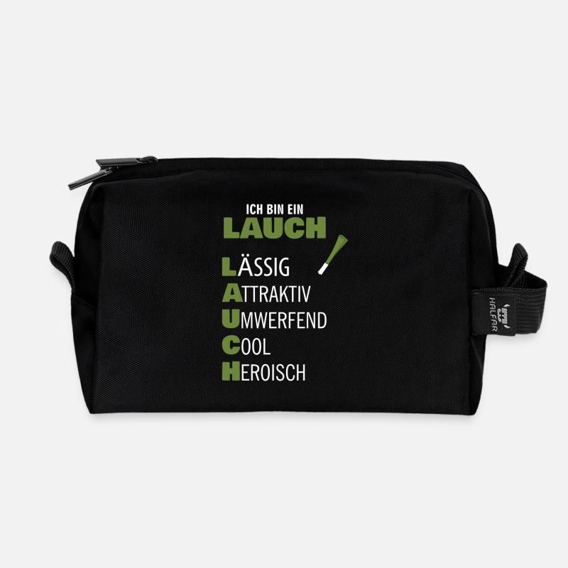 Lauch - Recycelte Kulturtasche - Schwarz