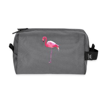 Pink Flamingo - Recycled Toiletry Zip Bag - anthracite - Front