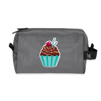 Cupcake - Muffin - Donut - Eis - Schokolade - DD - Recycelte Kulturtasche - Anthrazit - Vorne
