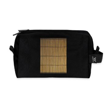 Bambus - Recycelte Kulturtasche - Schwarz - Vorne
