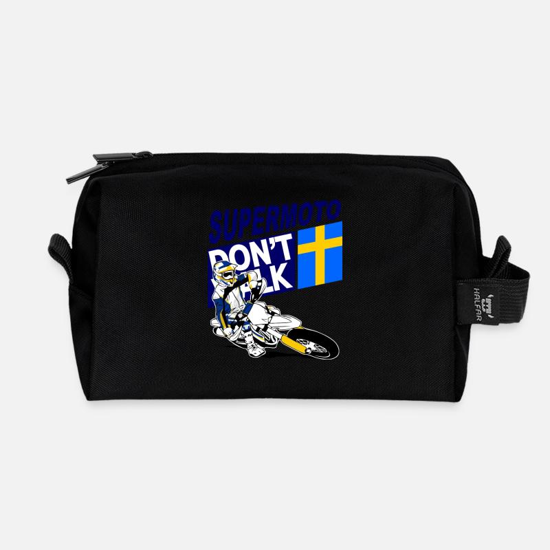 Supermoto Racing - Supermotard - Recycled Toiletry Zip Bag - black
