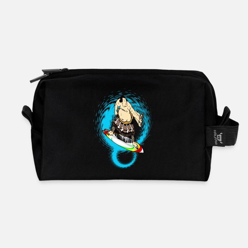 Sumo Surfer - Recycelte Kulturtasche - Schwarz