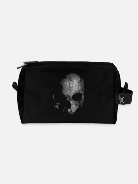 totenkopf - Recycelte Kulturtasche - Schwarz