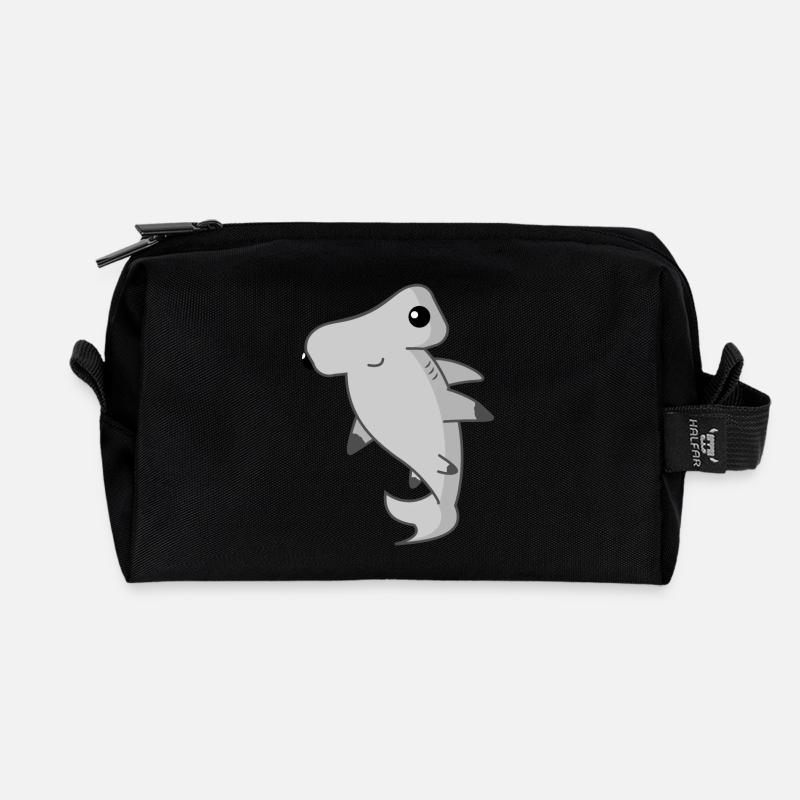 Hammerhai Hai - Recycelte Kulturtasche - Schwarz