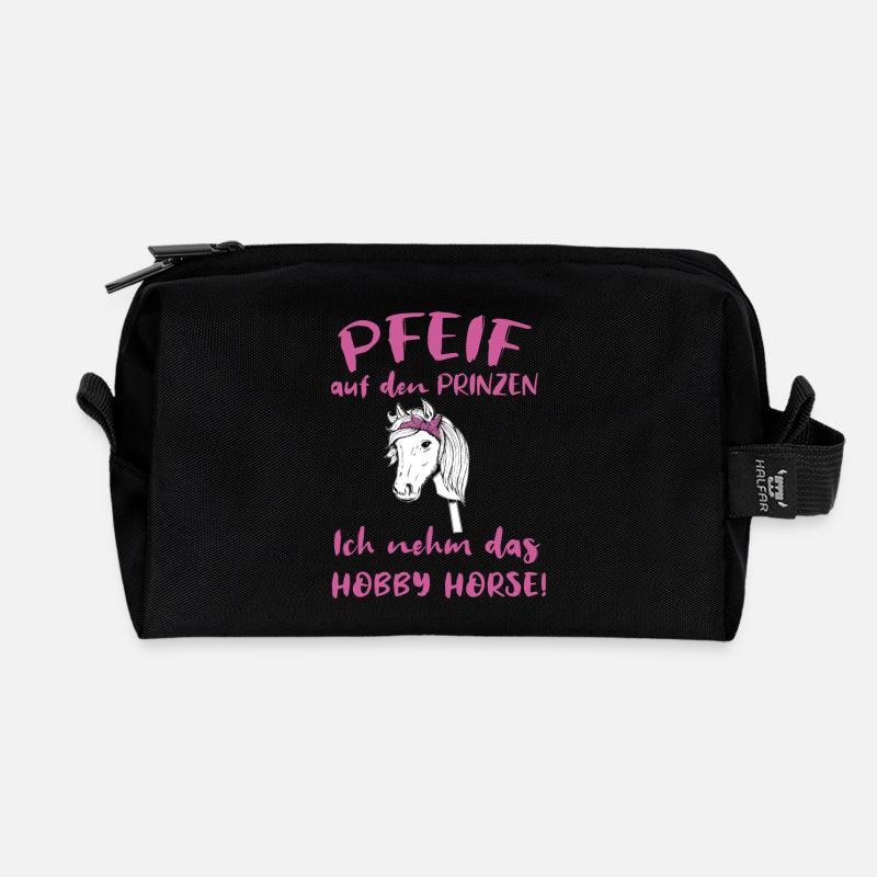 Hobby Horsing Hobby Horse Pferd Geschenkidee - Recycelte Kulturtasche - Schwarz