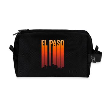 El Paso Skyline Sunset - Recycled Toiletry Zip Bag - black - Front