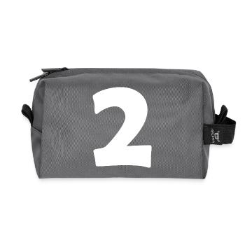 2 - Trousse de toilette en tissu recyclé - anthracite - Devant
