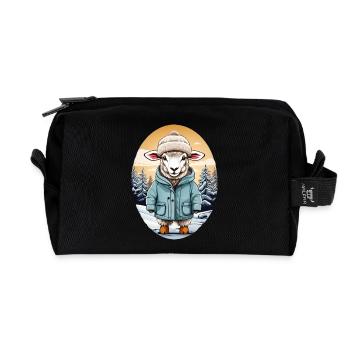 Sweet Sheep - Recycled Toiletry Zip Bag - black - Front