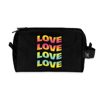 t-shirt love t-shirt love Liebe amour amor - Recycelte Kulturtasche - Schwarz - Vorne