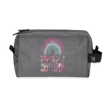 Your Little Ray of Sarcastic Sunshine Has Arrived - Recycled Toiletry Zip Bag - anthracite - Front