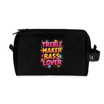 FABRICANT D’AIGUS, AMATEUR DE BASSES, MUSIQUE - Trousse de toilette en tissu recyclé - noir - Devant