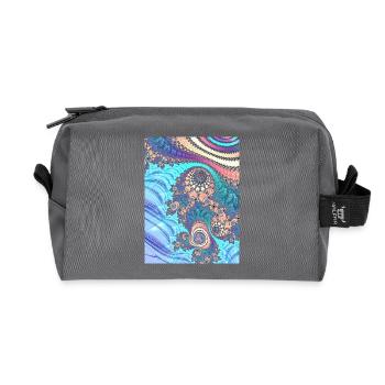 Nature - Recycled Toiletry Zip Bag - anthracite - Front