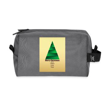 Moderner abstrakter Weihnachtsbaum Modern Abstract - Recycelte Kulturtasche - Anthrazit - Vorne