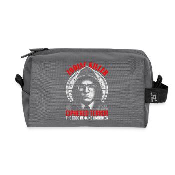 Zodiac Killer Retro Macabre Mystery dévoilé - Trousse de toilette en tissu recyclé - anthracite - Devant