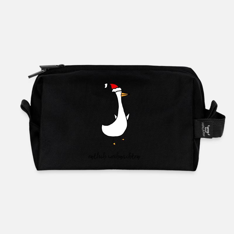 entlich weihnachten - Recycelte Kulturtasche - Schwarz