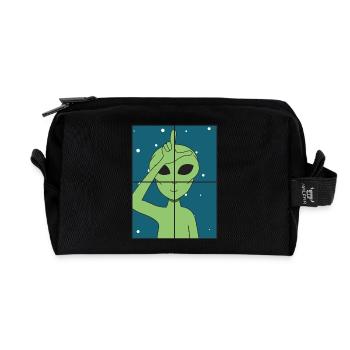 Alien - Recycelte Kulturtasche - Schwarz - Vorne