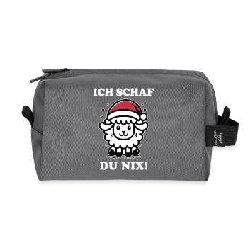 Schaf Lustiger Spruch - Recycelte Kulturtasche - Anthrazit - Vorne