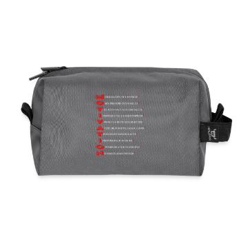 The Energy to Succeed - Recycled Toiletry Zip Bag - anthracite - Front