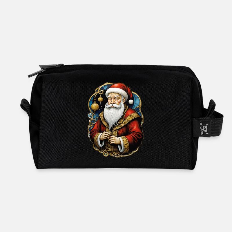 Weihnachtsmann 2024 - Recycelte Kulturtasche - Schwarz