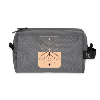 Lotus - Recycled Toiletry Zip Bag - anthracite - Front