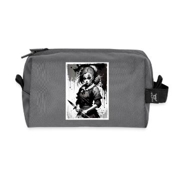 Mad Maud - Recycled Toiletry Zip Bag - anthracite - Front